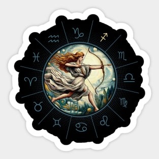 ZODIAC Sagittarius - Astrological SAGITTARIUS - SAGITTARIUS - ZODIAC sign - Van Gogh style - 9 Sticker